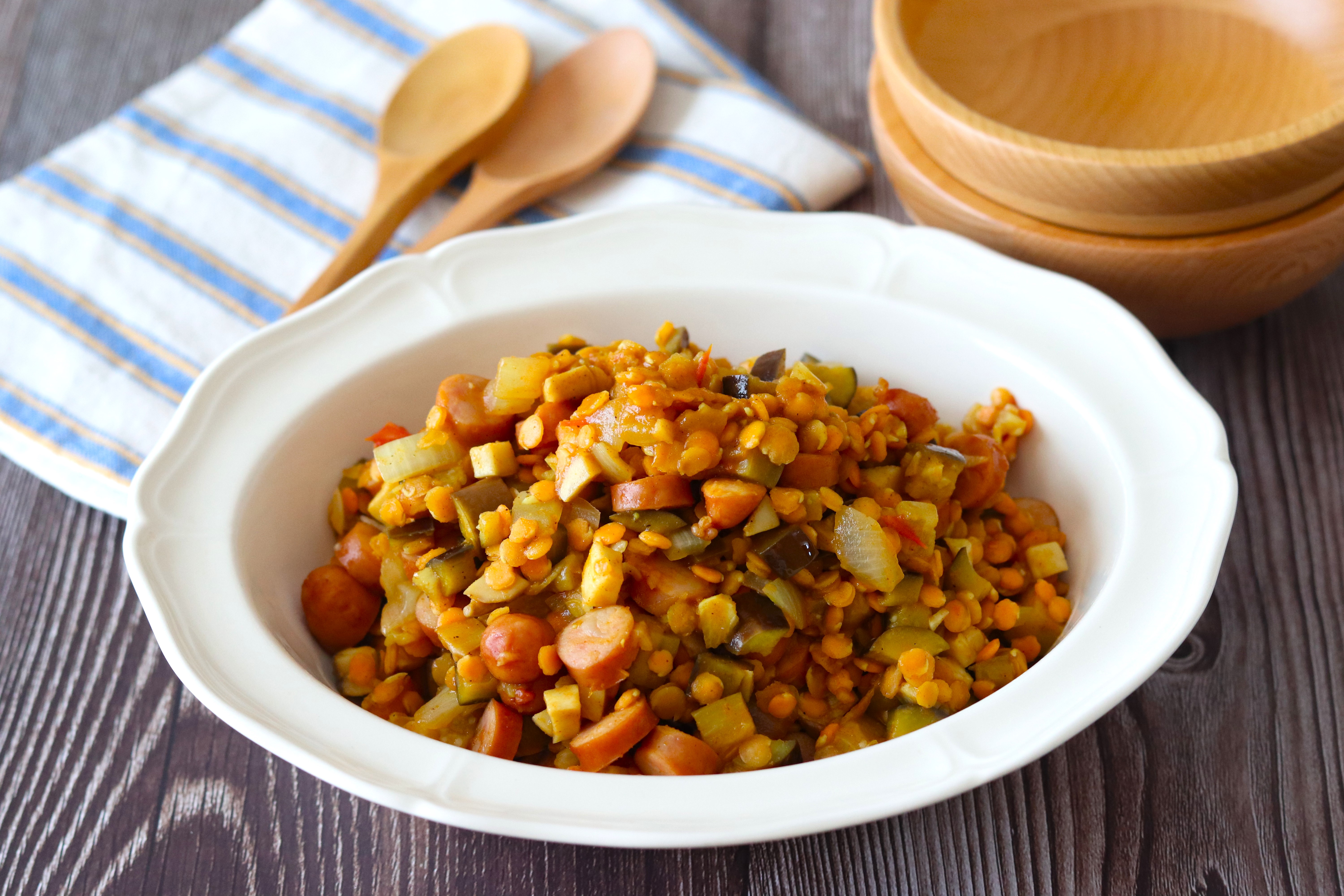 レンズ豆と野菜のコンソメ煮